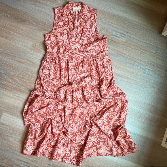 Maeve Dresses & Skirts - Maeve by Anthropologie Rust Paisley Sleeveless Maxi Dress Size Small